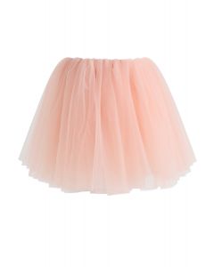 Falda de tul de malla Amore en rosa para niños